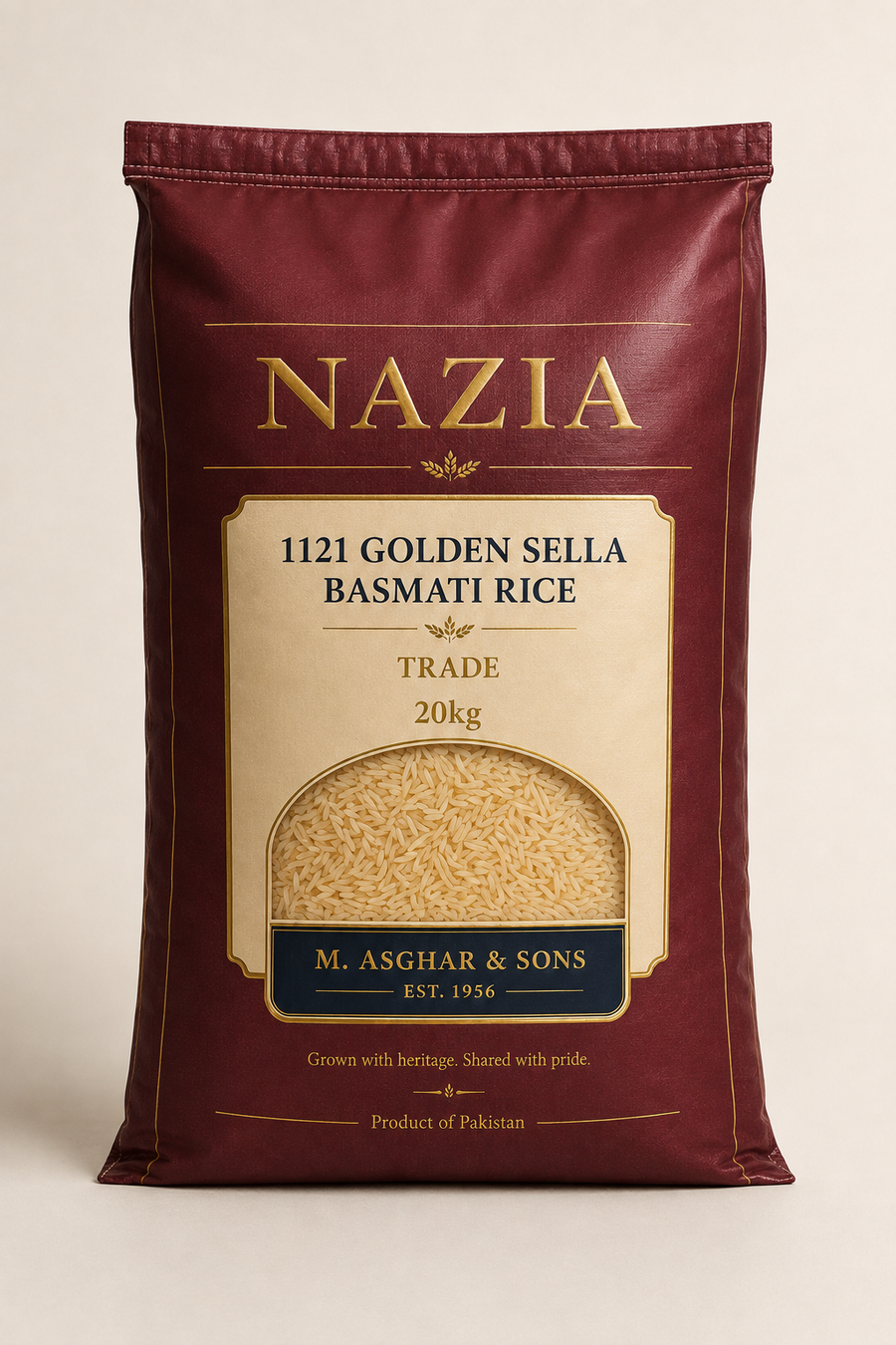NAZIA 1121 Golden Sella Basmati Rice – 20kg