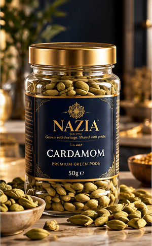 NAZIA Cardamom 50g premium pantry collection visual