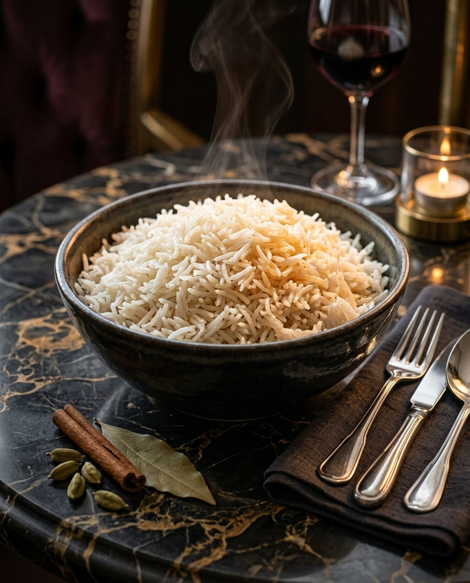 Serving suggestion: biryani prepared with premium basmati rice