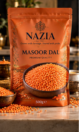 NAZIA Masoor Dal 500g premium orange pouch