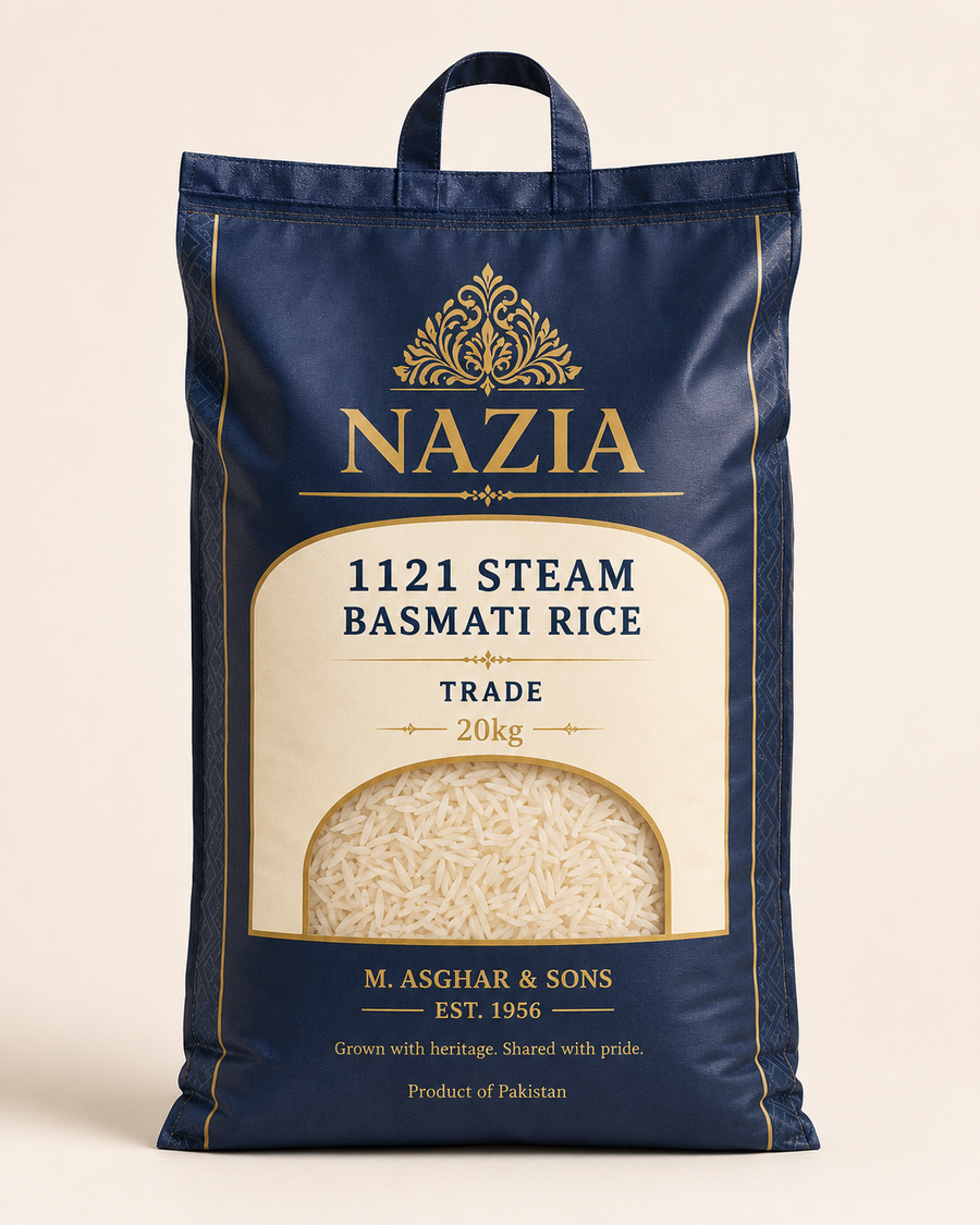 NAZIA 1121 Steam Basmati Rice 20kg trade bag